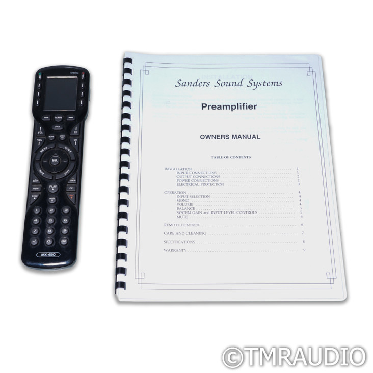 Sanders Sound Systems Stereo Preamplifier; MM / MC Phono