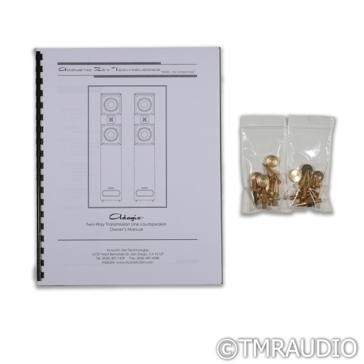 Acoustic Zen Adagio Floorstanding Speakers; Matte Burl Walnut Pair