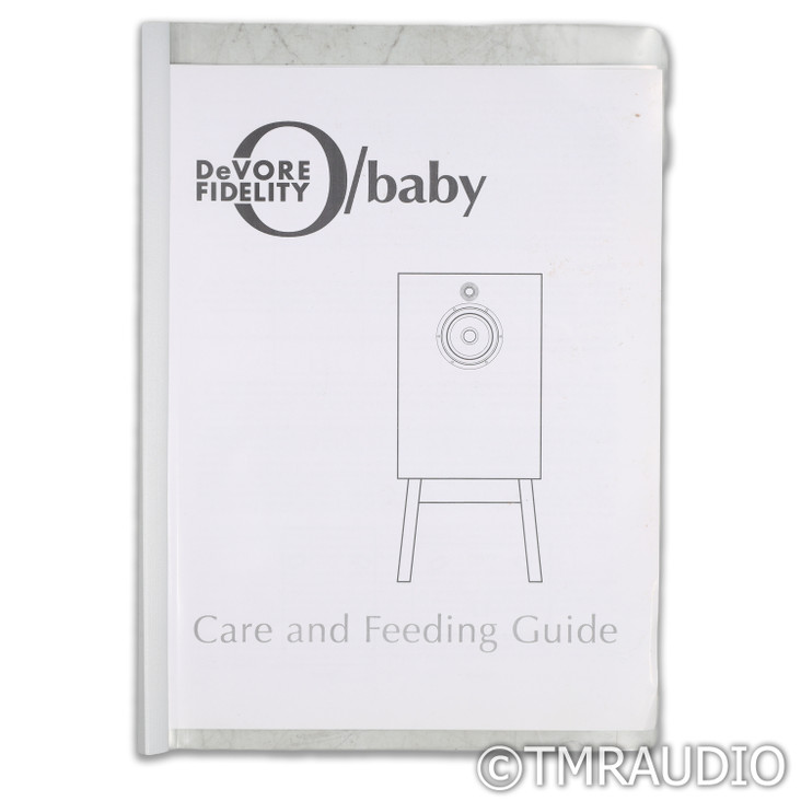 Devore Fidelity O/Baby Bookshelf Speakers; White Oak Pair with Stands