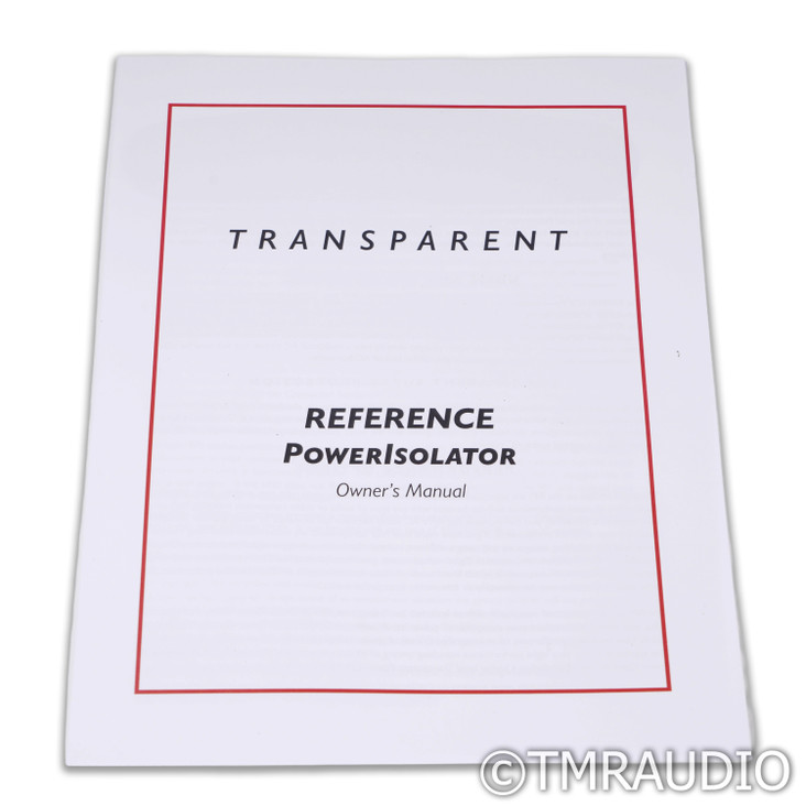 Transparent Audio Reference PowerIsolator Power Conditioner; w/ Opus Power Cord