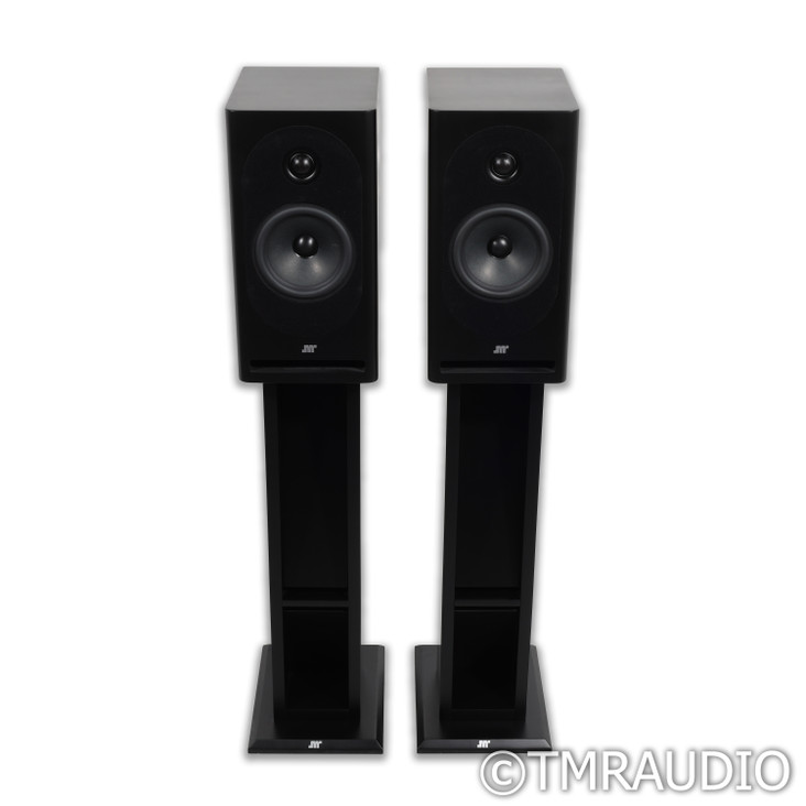 Jean-Marie Reynaud Bliss Jubilé Bookshelf Speakers; Black Pair with Stands