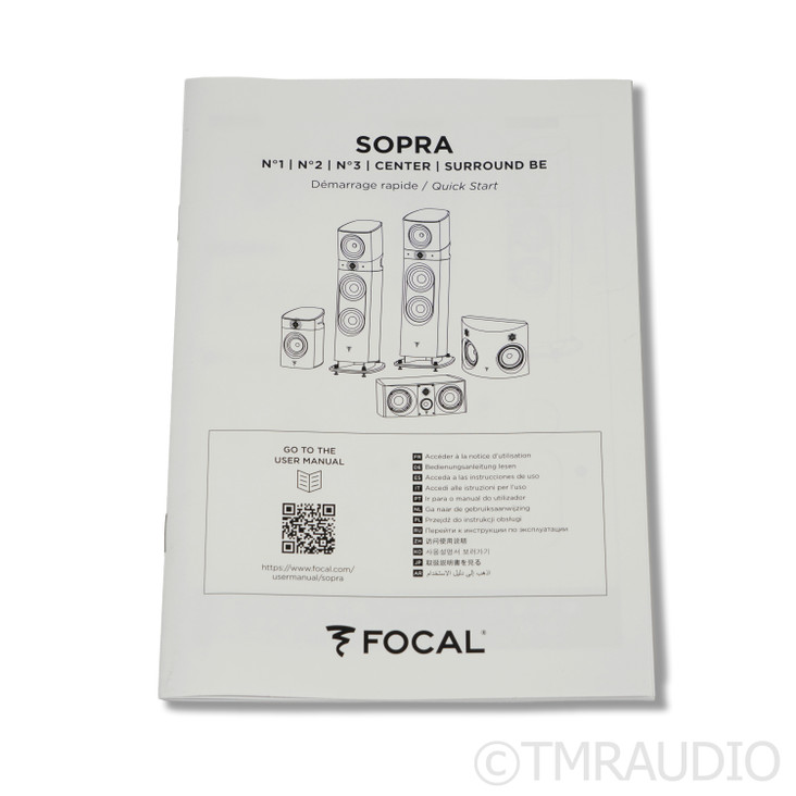 Focal Sopra Center Channel Speaker; Black High Gloss