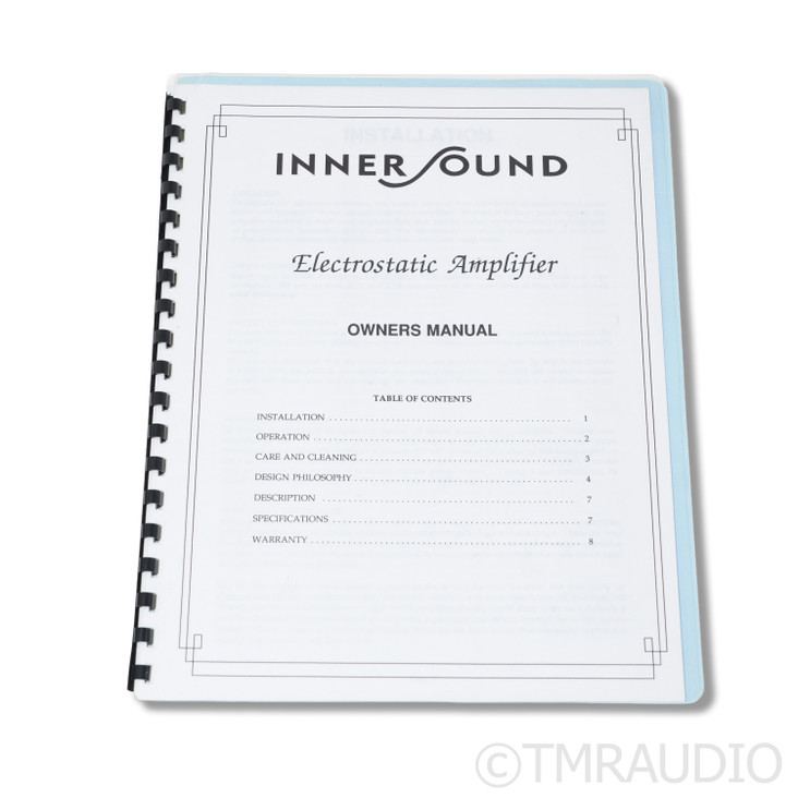 InnerSound E-300 Stereo Electrostatic Power Amplifier