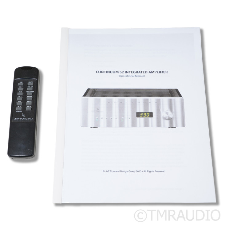 Jeff Rowland Design Continuum S2 Stereo Integrated Amplifier; DAC