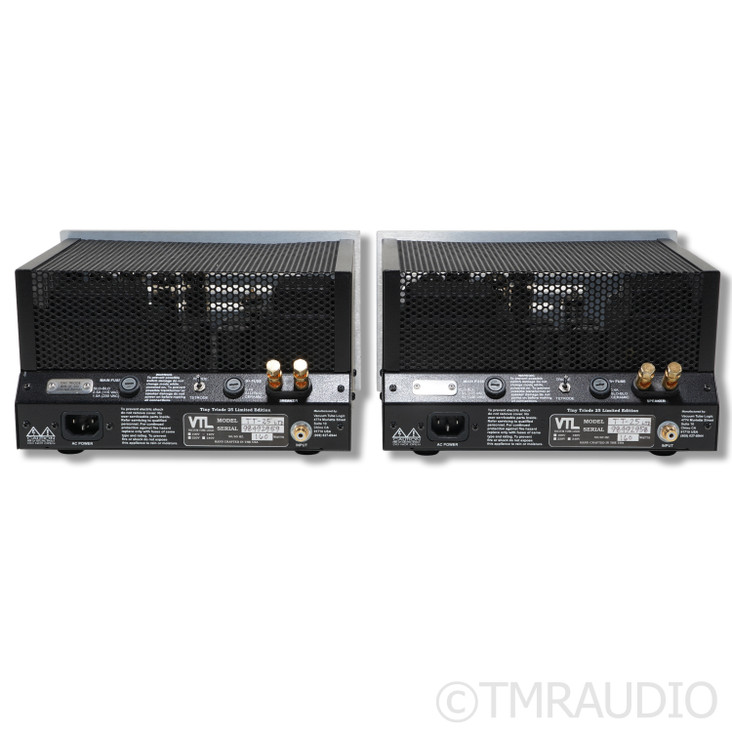 VTL TT-25 Limited Edition Tube Monoblock Power Amplifiers; Silver Pair