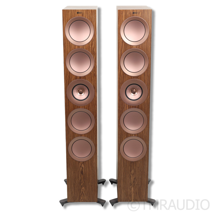 KEF R11 Meta Floorstanding Speakers; Walnut Pair