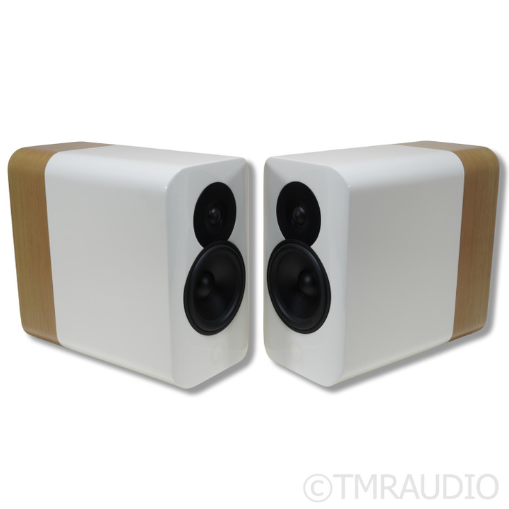 Q Acoustics Concept 300 Bookshelf Speakers; White Pair (No Grills)
