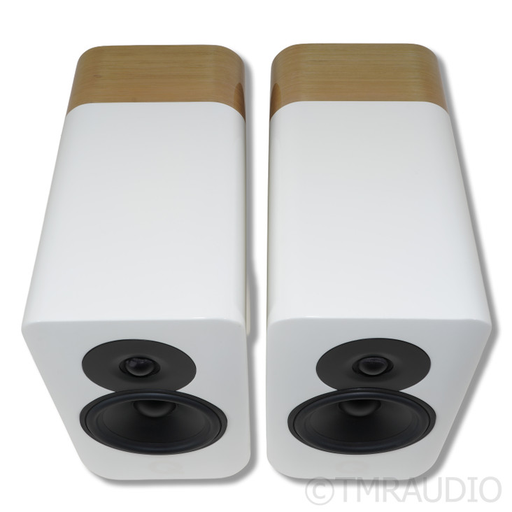 Q Acoustics Concept 300 Bookshelf Speakers; White Pair (No Grills)