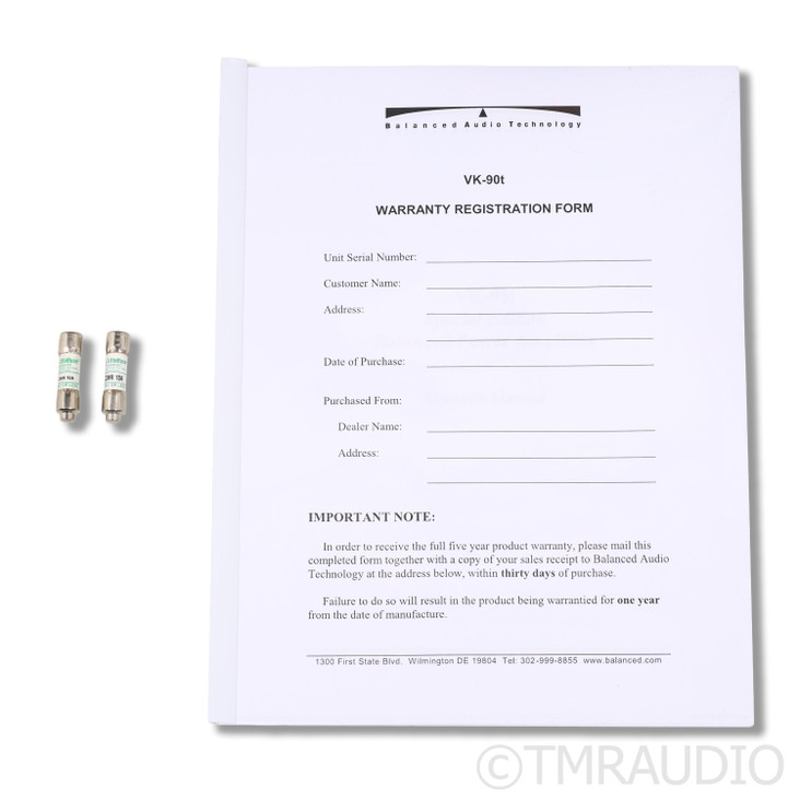 Balanced Audio Technology VK-90T Power Amplifier; BAT (Open Box)