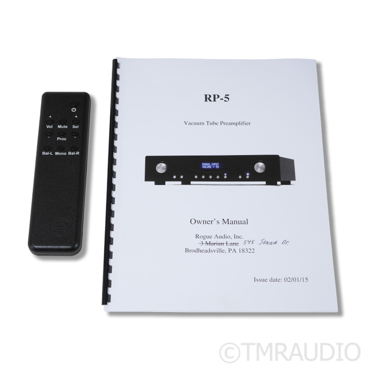 Rogue Audio RP-5 Stereo Tube Preamplifier; MM / MC Phono