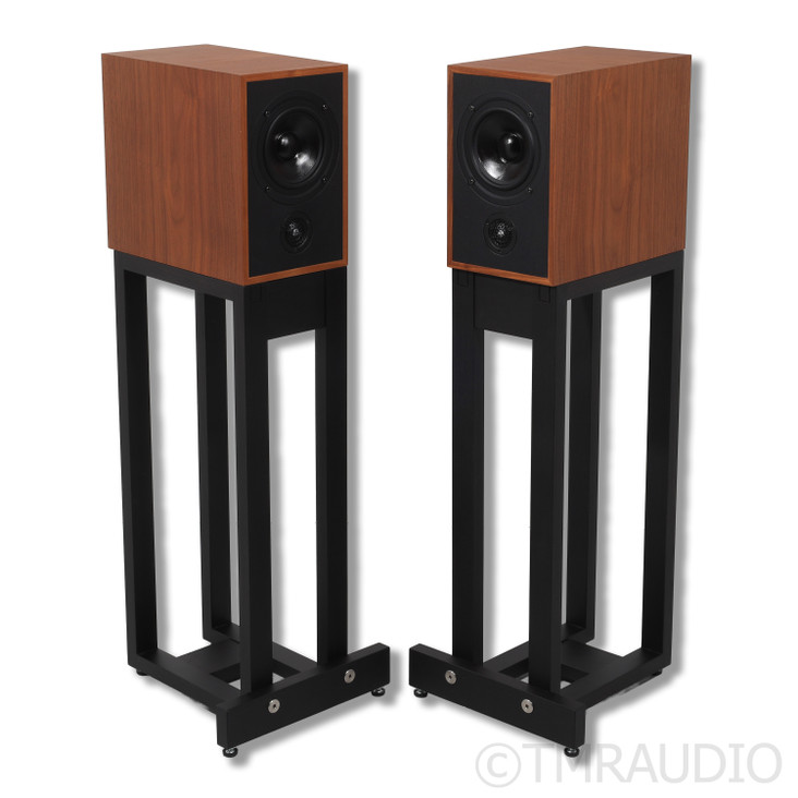 Trenner & Friedl Art Bookshelf Speakers; Walnut Pair w/ Stands