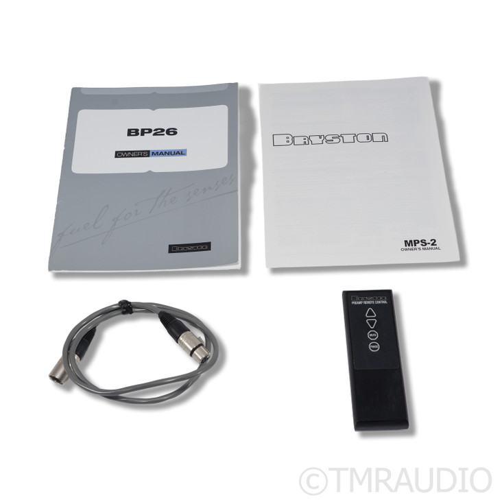 Bryston BP-26 Stereo Preamplifier; w/MPS-2 Power Supply