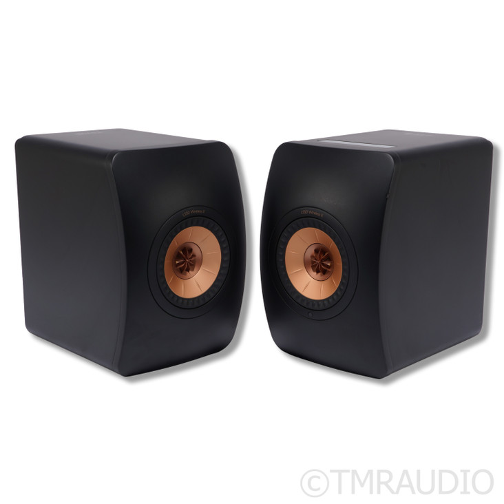 KEF LS50 Wireless II Bookshelf Speaker; Black Pair 
