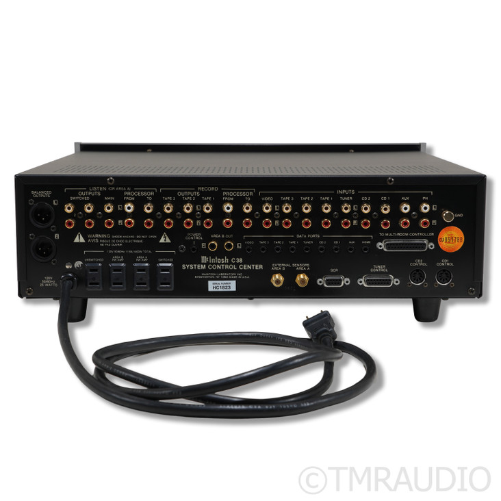 McIntosh C38 Stereo Preamplifier; w/ Walnut Cabinet; Vintage