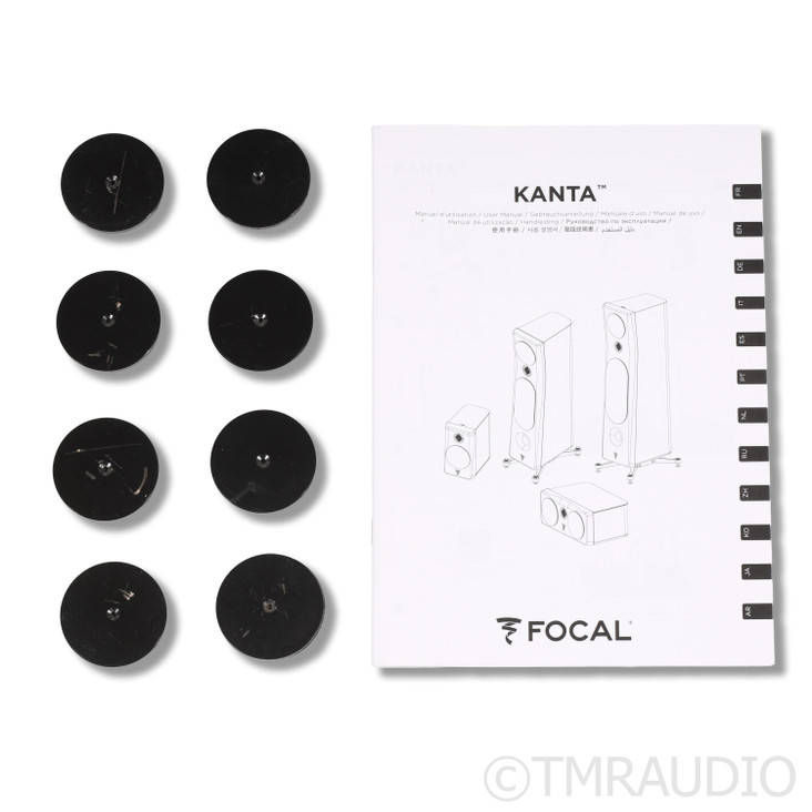 Focal Kanta No. 1 Bookshelf Speaker; Walnut Grey Pair w/ Stands