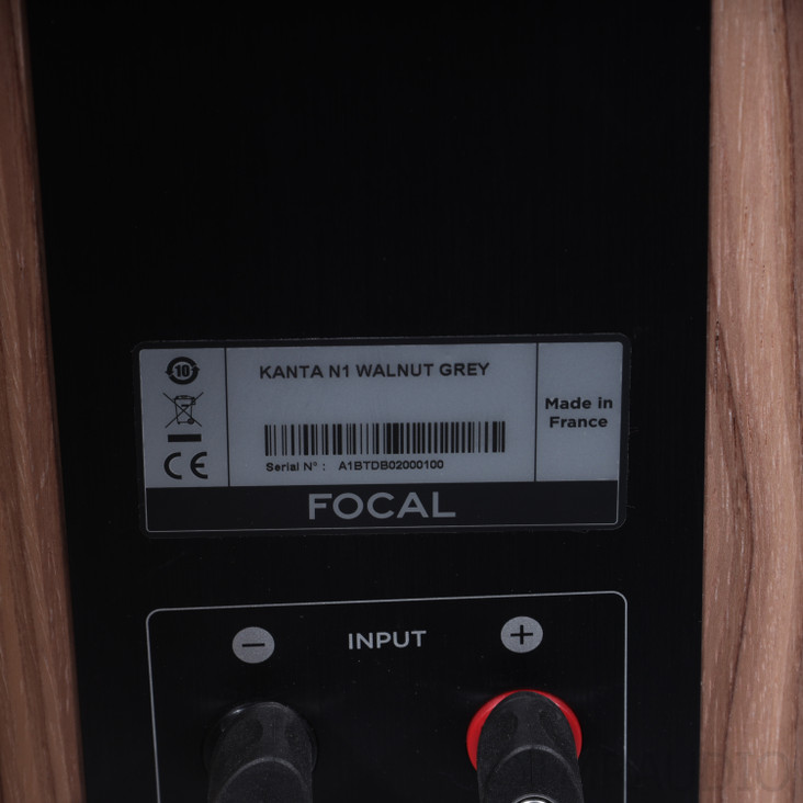 Focal Kanta No. 1 Bookshelf Speaker; Walnut Grey Pair w/ Stands