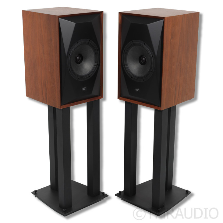 MoFi Electronics SourcePoint 8 Bookshelf Speaker with Stands; Walnut Pair