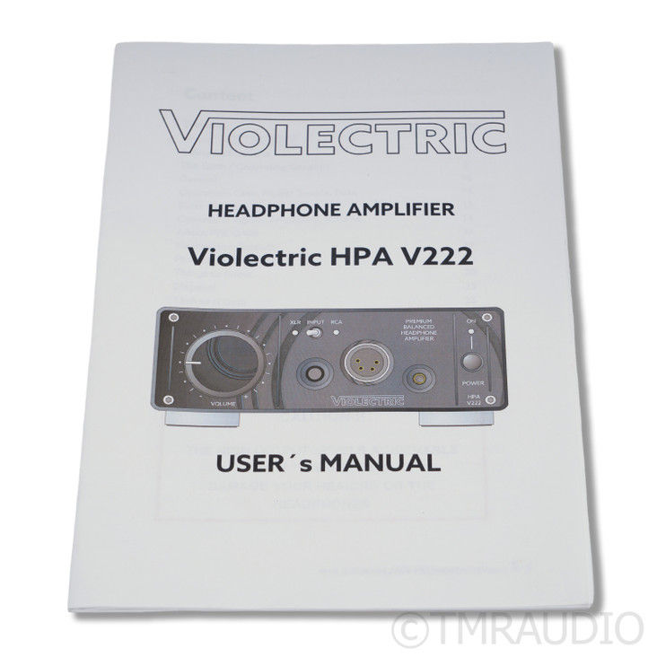 Violectric HPA V222 Headphone Amplifier; Black