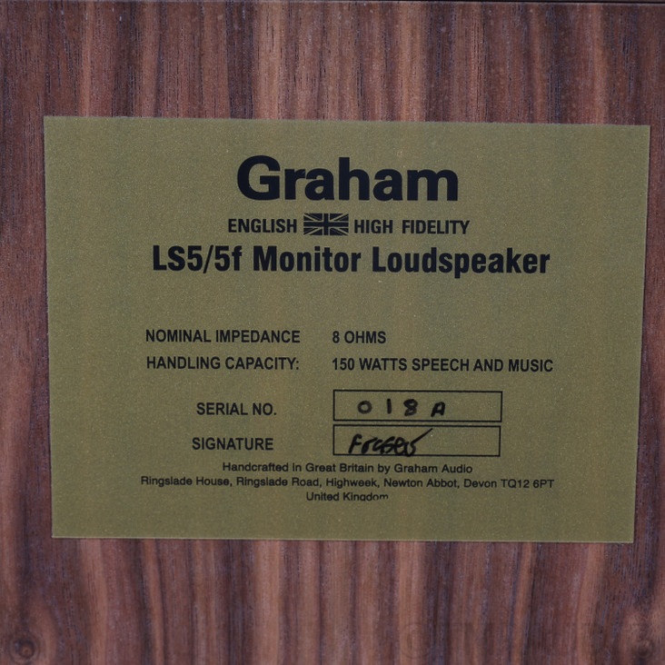 Graham Audio LS5/5f Floorstanding Speakers; Walnut Pair