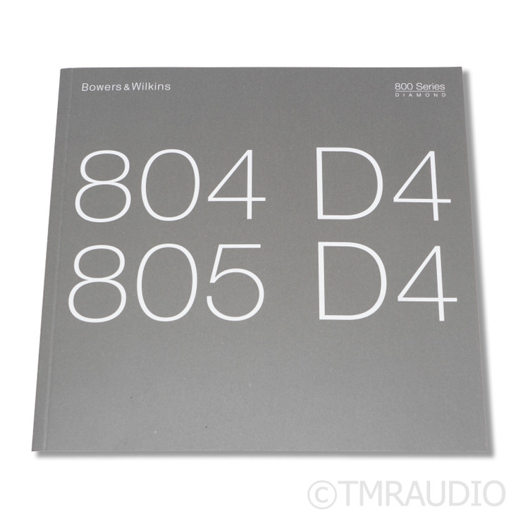 Bowers & Wilkins 805 D4 Bookshelf Speakers; Walnut Pair