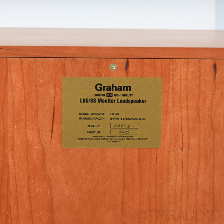 Graham Audio LS5/8s Bookshelf Speakers; Cherry Pair w/ Stands 