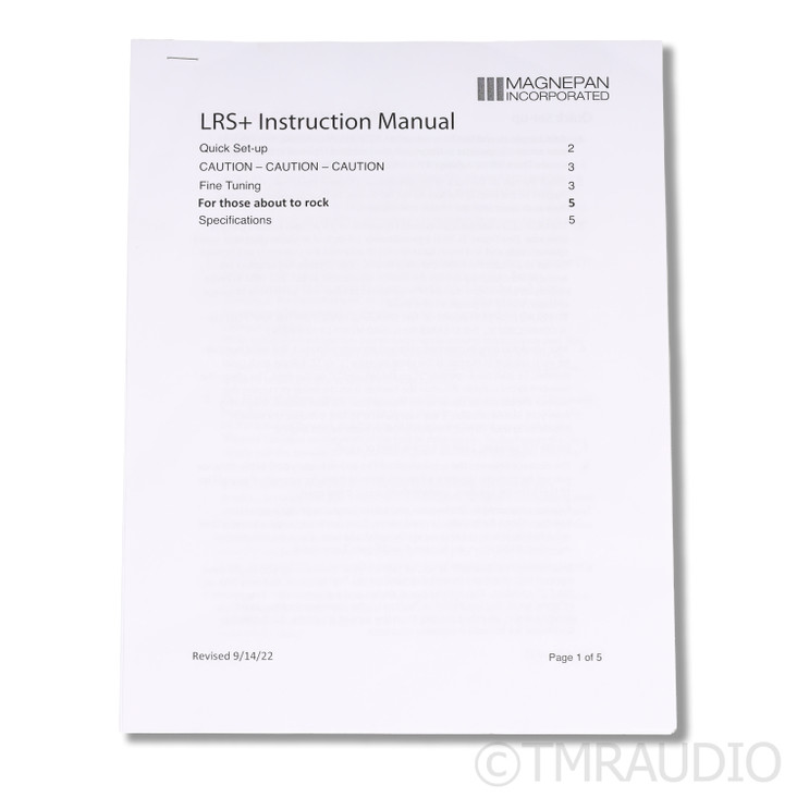 Magnepan LRS+ Floorstanding Speakers; Black Pair