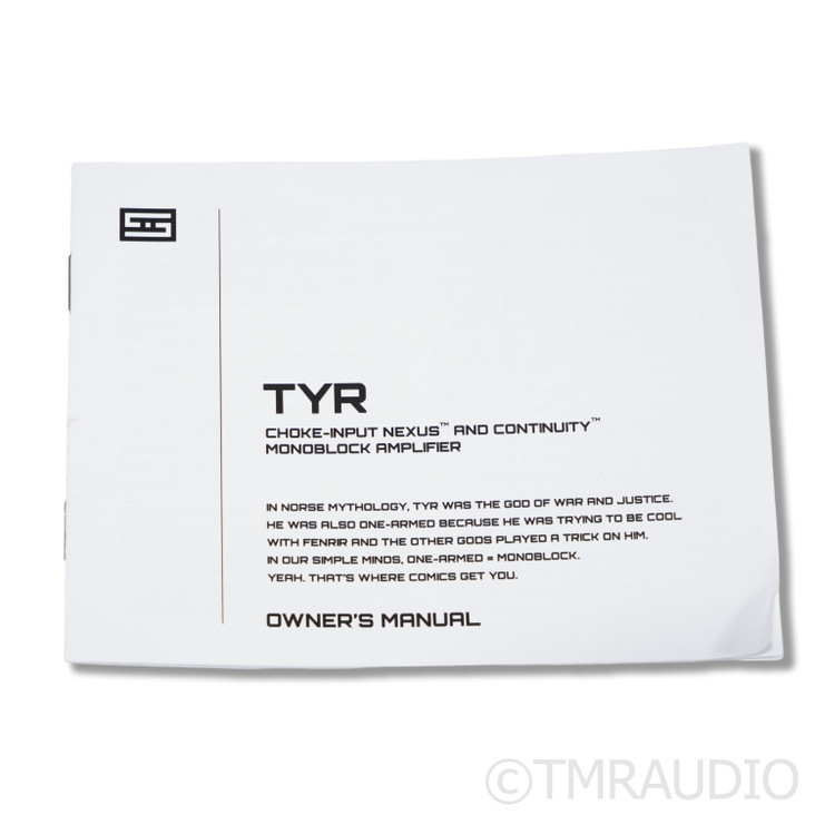 Schiit Audio TYR Monoblock Power Amplifier; Pair