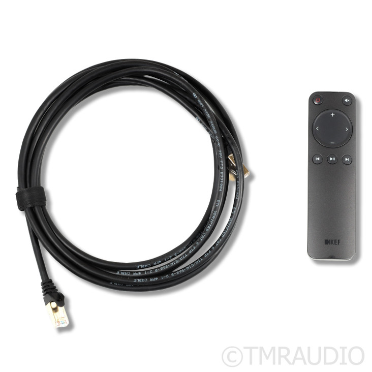 KEF LS50 Wireless II Active Bookshelf Speakers; White Pair with Stands