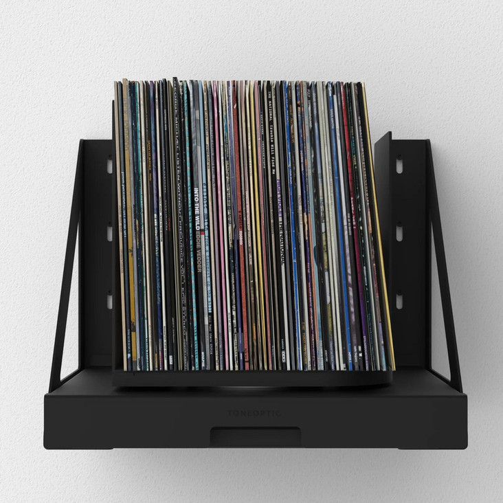 Toneoptic rpm Rotating Vinyl Record Storage & Display; Black (Closeout)