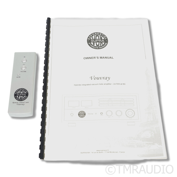Supravox Vouvray Stereo Tube Integrated Amplifier; MM Phono 
