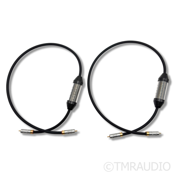 Shunyata Research Alpha V2 RCA Cables; 1m Pair Interconnects w/ Grounding Cable
