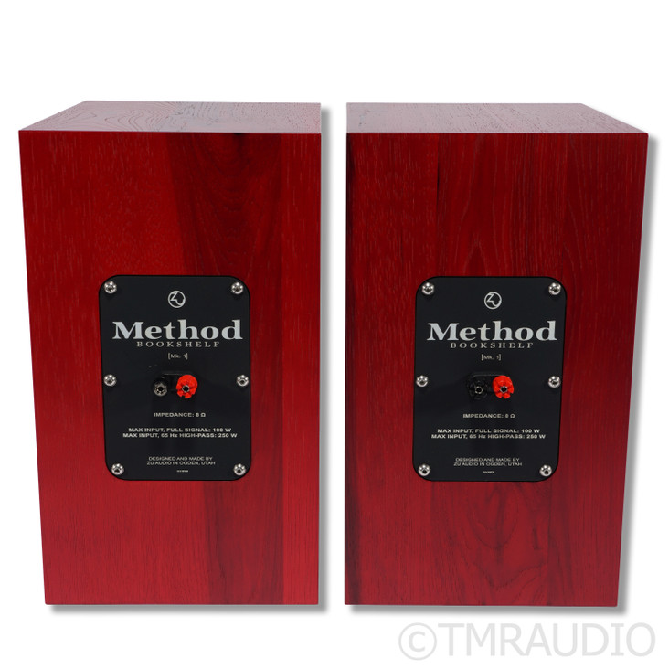 Zu Audio Method Bookshelf Speakers; Ruby Red Hickory Pair