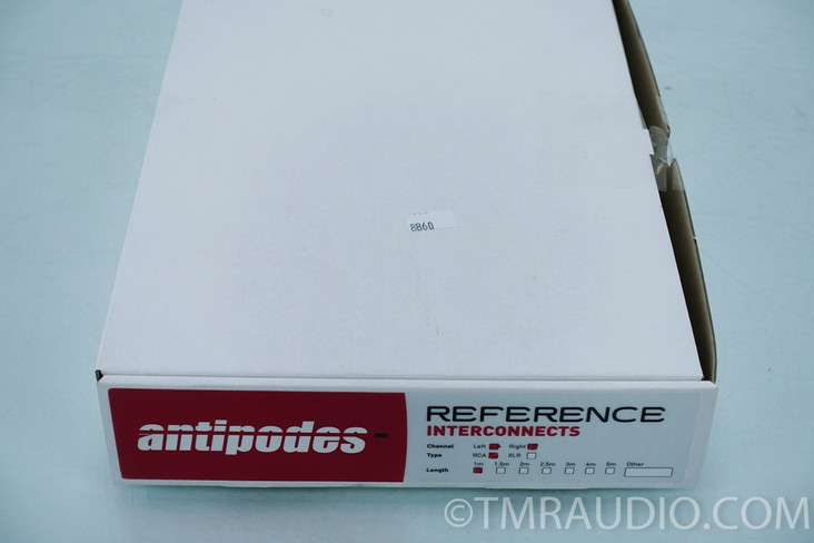 Antipodes Reference RCA Cables; 1m Pair Interconnects