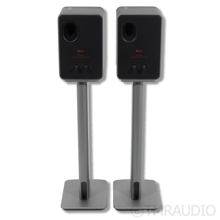 KEF LS50 Meta Bookshelf Speakers; Titanium Pair w/Stands