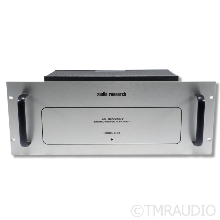 Audio Research D40 Stereo Tube Power Amplifier; Silver