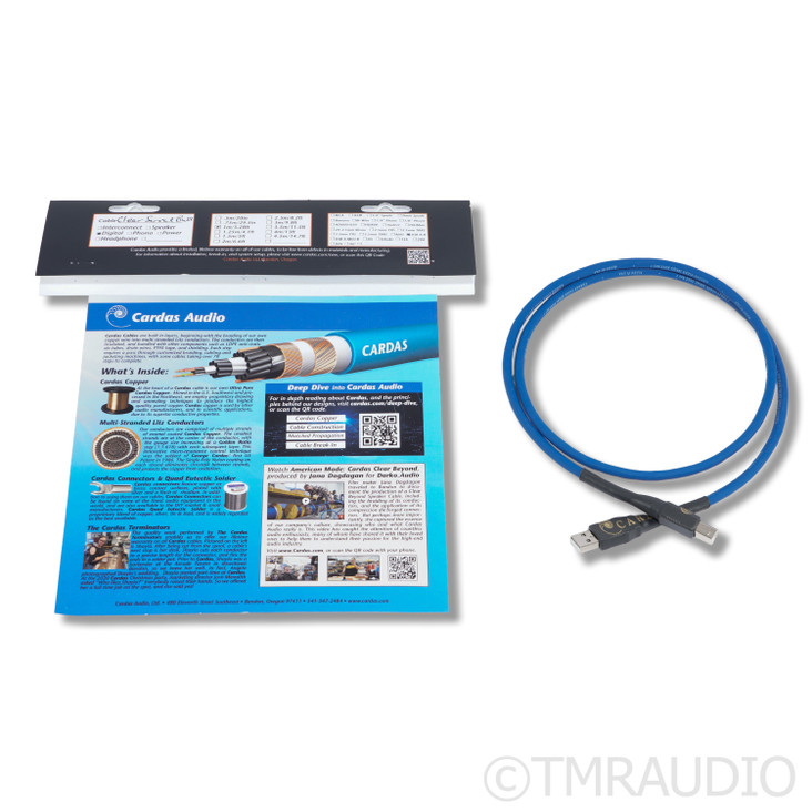 Cardas Clear Serial Buss USB 2.0 Cable; 1m Digital Interconnect (Open Box)