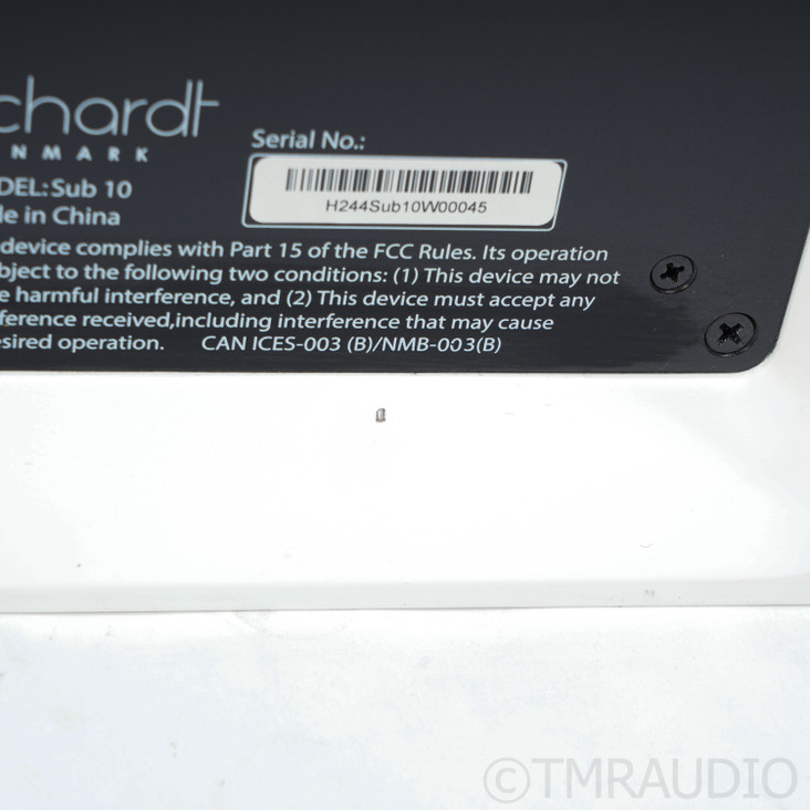 Buchardt Audio SUB10 10" Wireless Powered Subwoofer; White