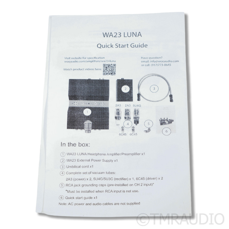 Woo Audio WA23 Luna Tube Headphone Amplifier