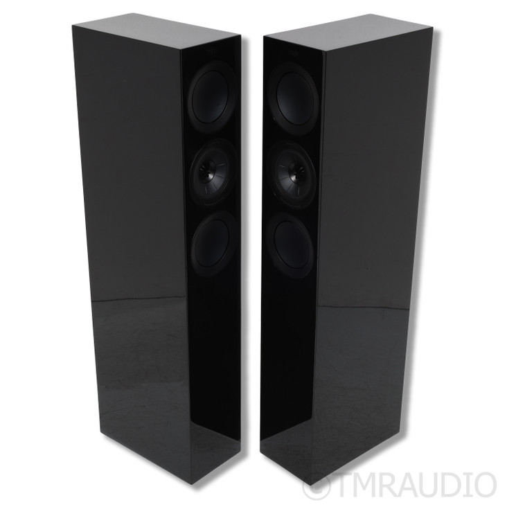 KEF R5 Meta Floorstanding Speakers; Black Pair