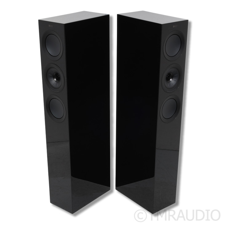 KEF R5 Meta Floorstanding Speakers; Black Pair