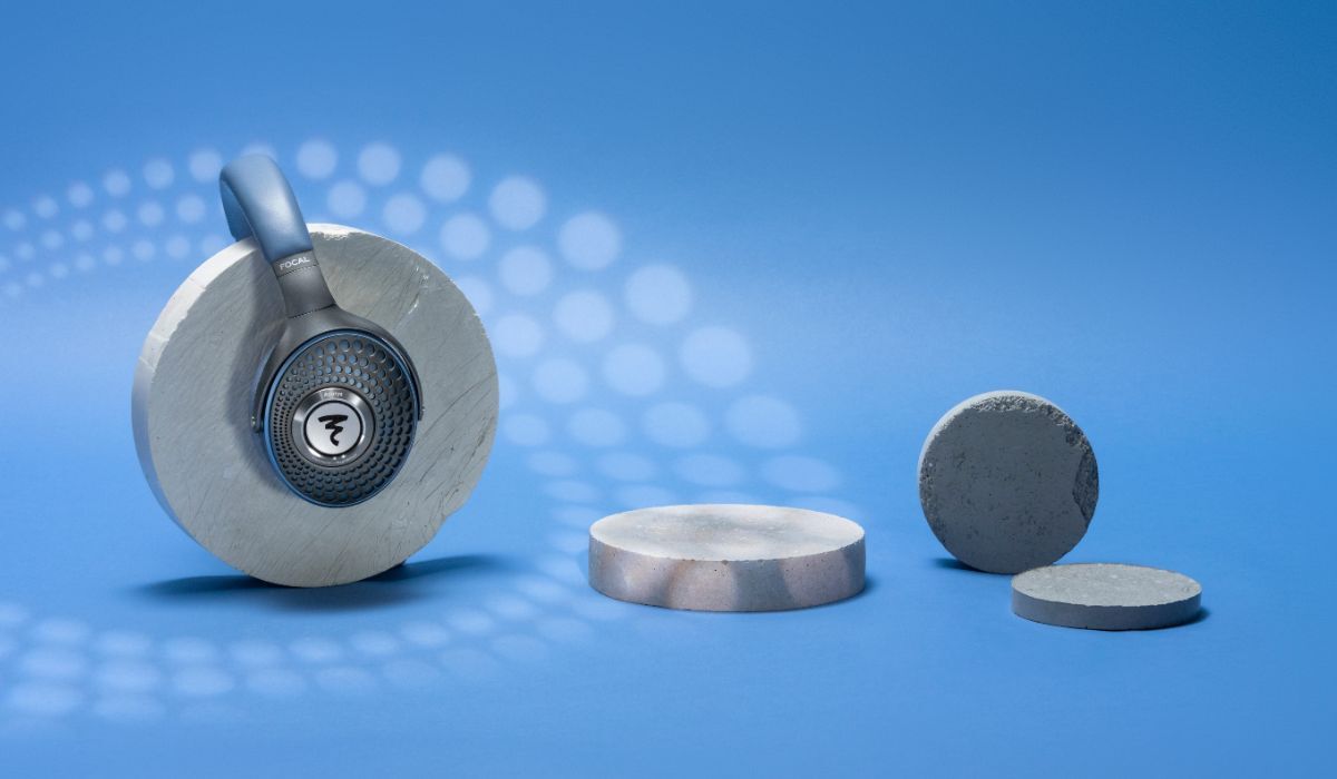 Focal Azurys Closed-Back Headphones shot on stone display