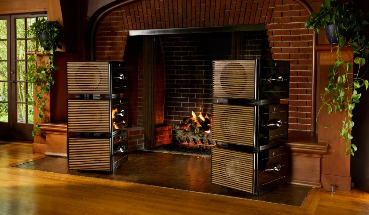 REL Carbon Special Black Label 12” Powered Subwoofer, "six pack" setup in home listening room