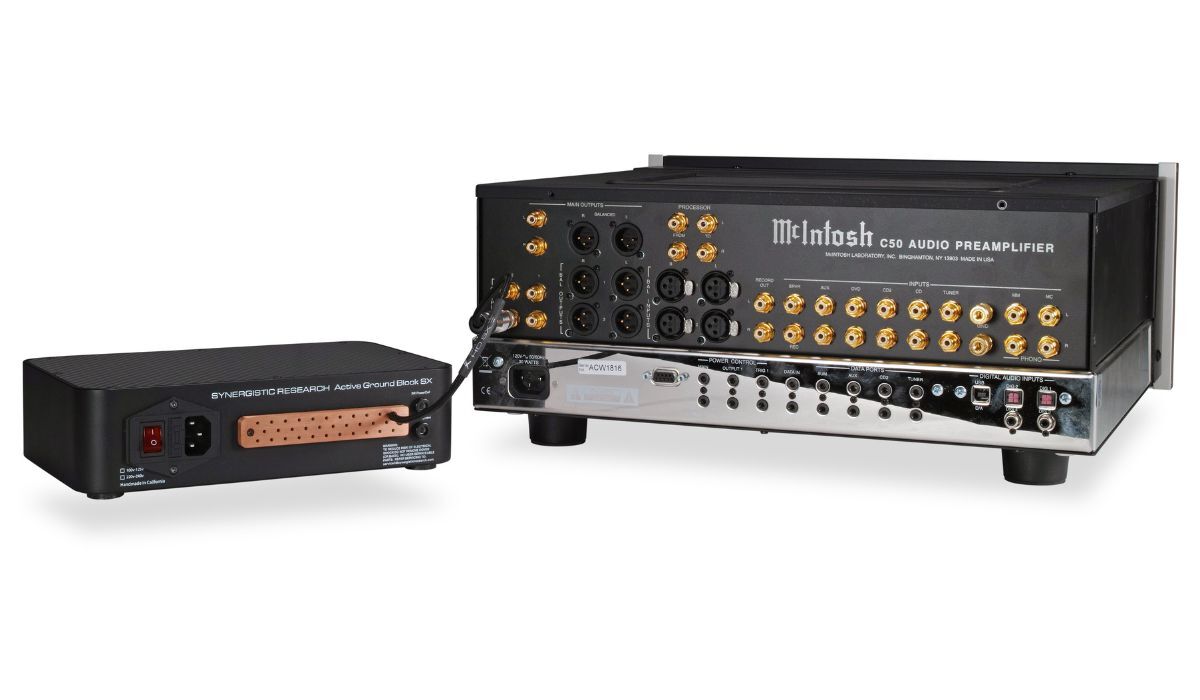 Synergistic Active Ground Block SX with McIntosh amplifier