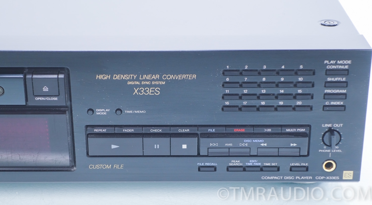 Sony CDP X33ES CD Player; High Density Linear Converter
