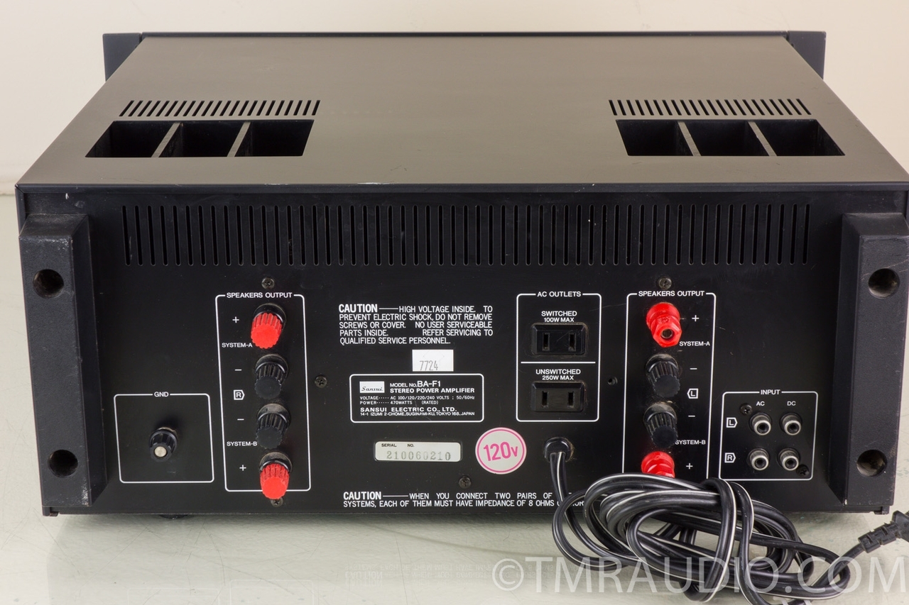 Sansui BA-F1 パワーアンプ SANSUI BA-F1の仕様 サンスイ