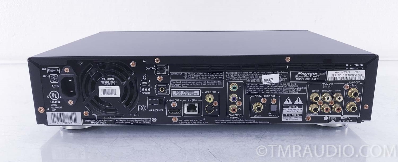 Pioneer BDP-95FD Blu-Ray Disc Player (NO REMOTE) - The Music