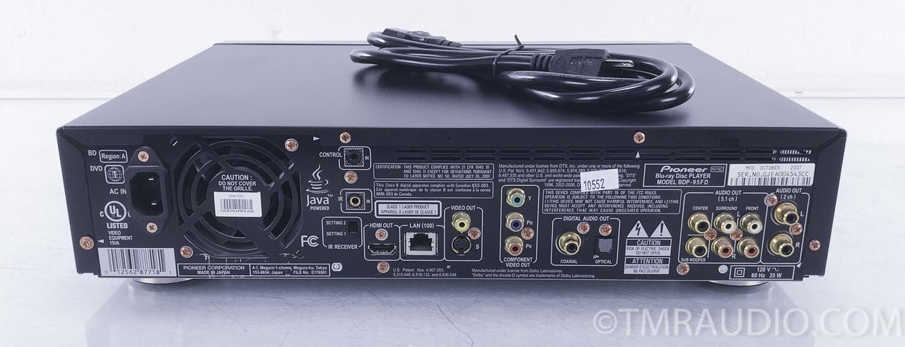 Pioneer BDP-95FD Blu-Ray Disc Player (NO REMOTE) - The Music