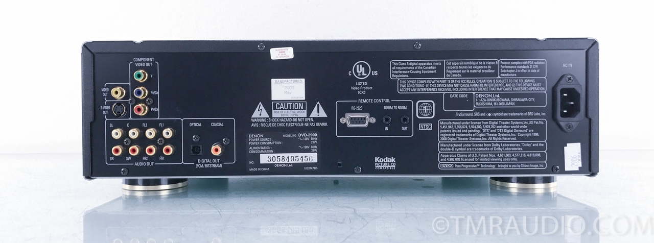 Denon DVD-2900; Universal DVD / SACD Player (No Remote included