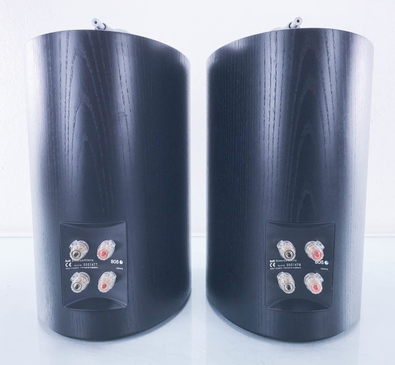 B&W 805s Bookshelf Speakers; Black Ash Pair; Bowers