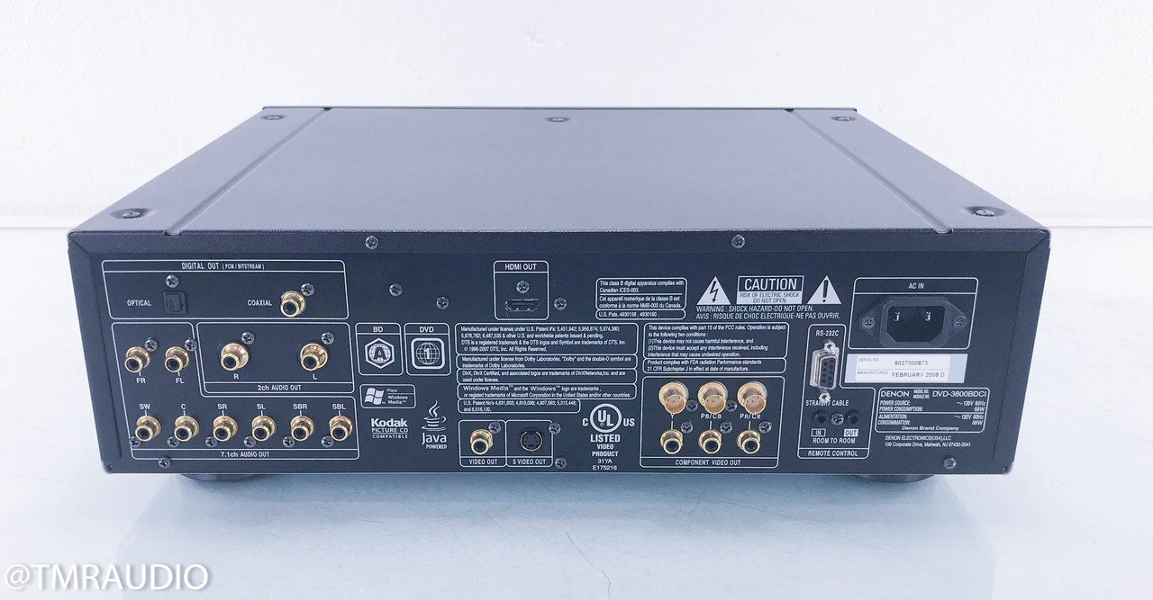 DENON BDプレーヤー DVD-3800BD DENON DVD-3800BDの仕様 デノン/デンオン
